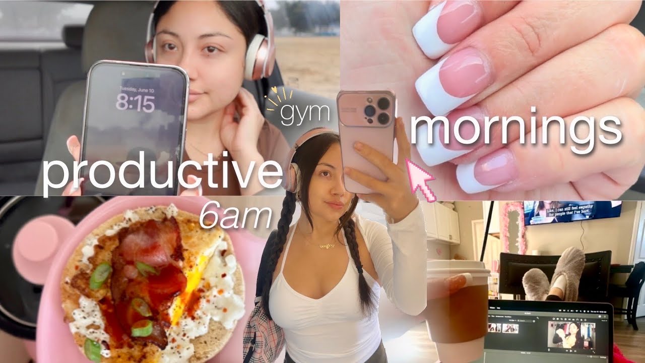 morning routine as a stay at home girlfriend / content creator GYM BREAKFAST + RUNNING ERRANDS