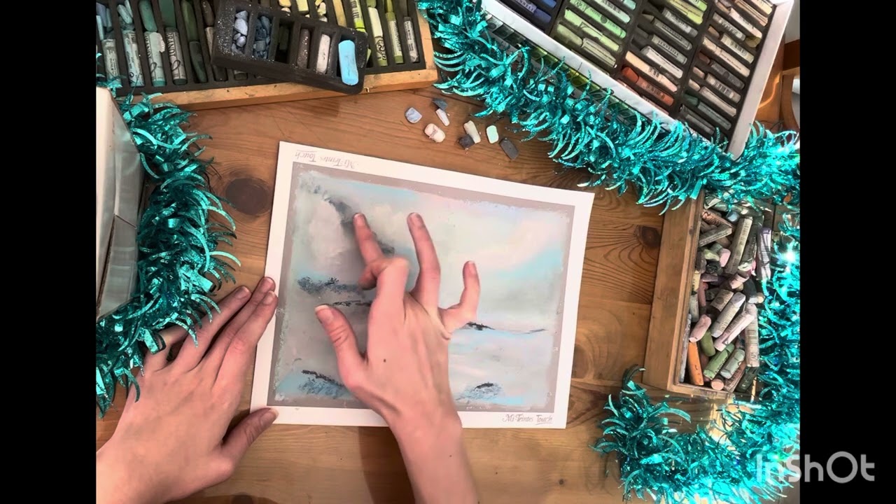 Comment peindre un paysage enneigé aux pastel sec Tuto complet expliqué pas à pas