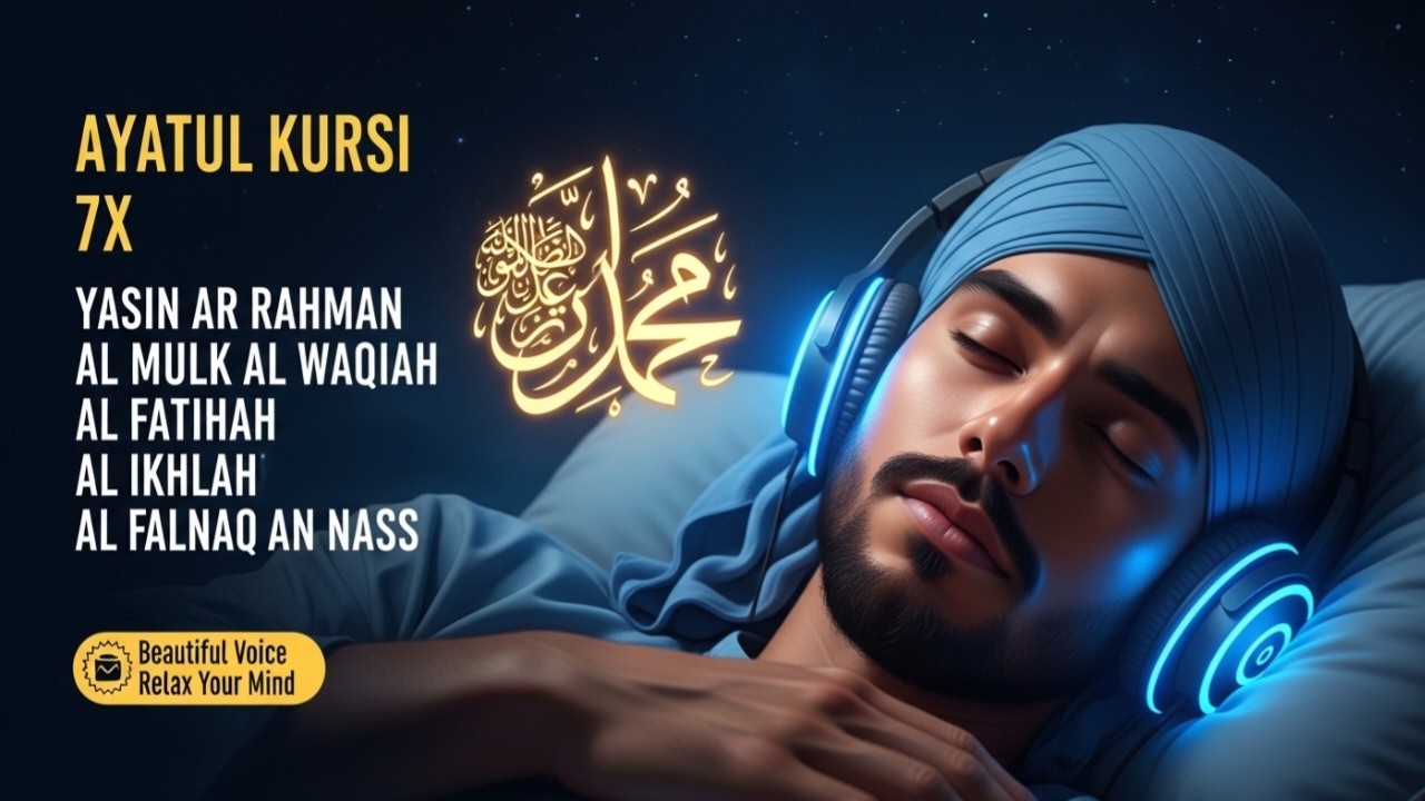Quran Recitation in A Peaceful Voice | Alfatiha, Ayat Kursi, Yasin, Arrahman, Al Mulk, Al Waqiah