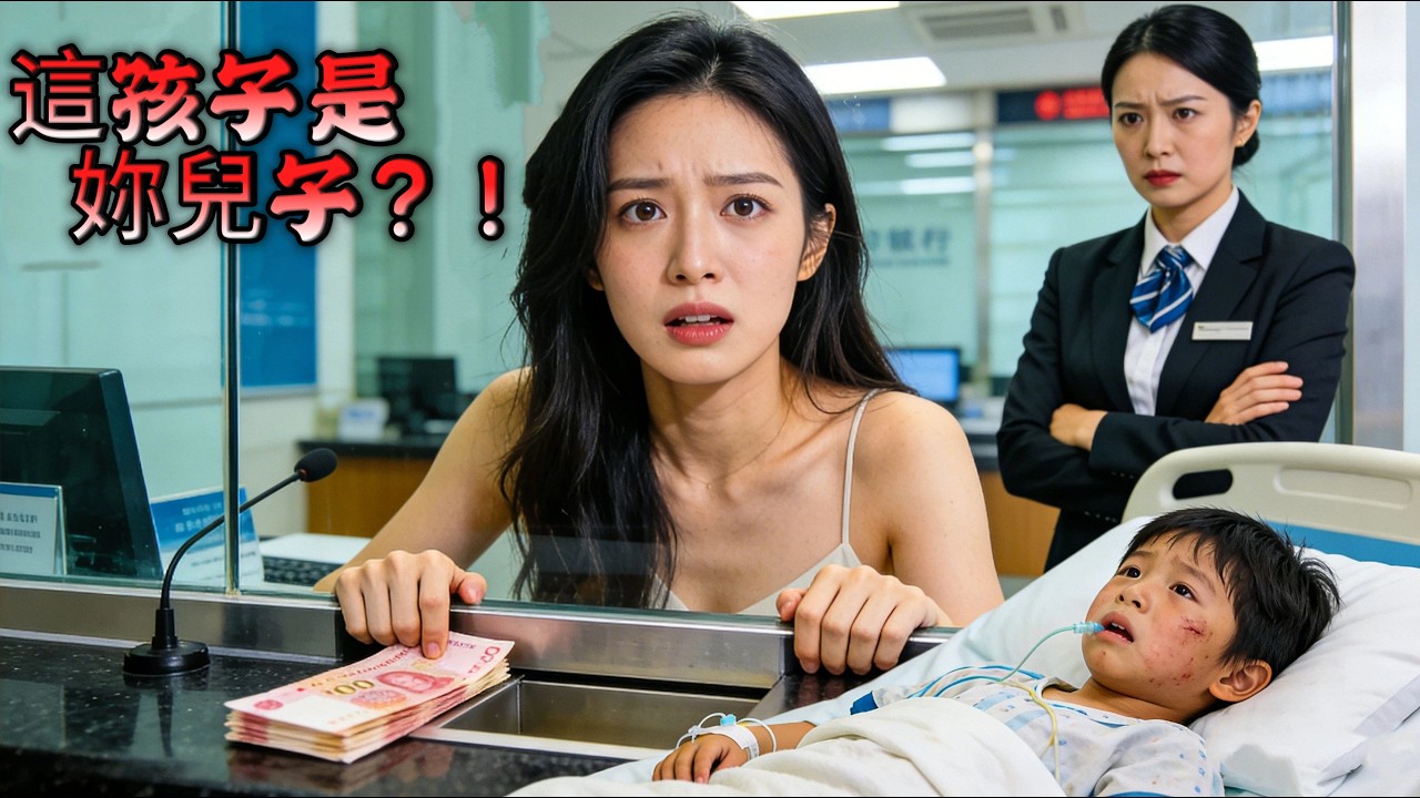 熱心美女急需提款60萬救病童，銀行櫃姐百般阻攔「卡不是妳的」…手機一亮她傻了：刁難她的行員竟是孩子親媽！💥#短劇 #逆襲 #熱門 #反轉