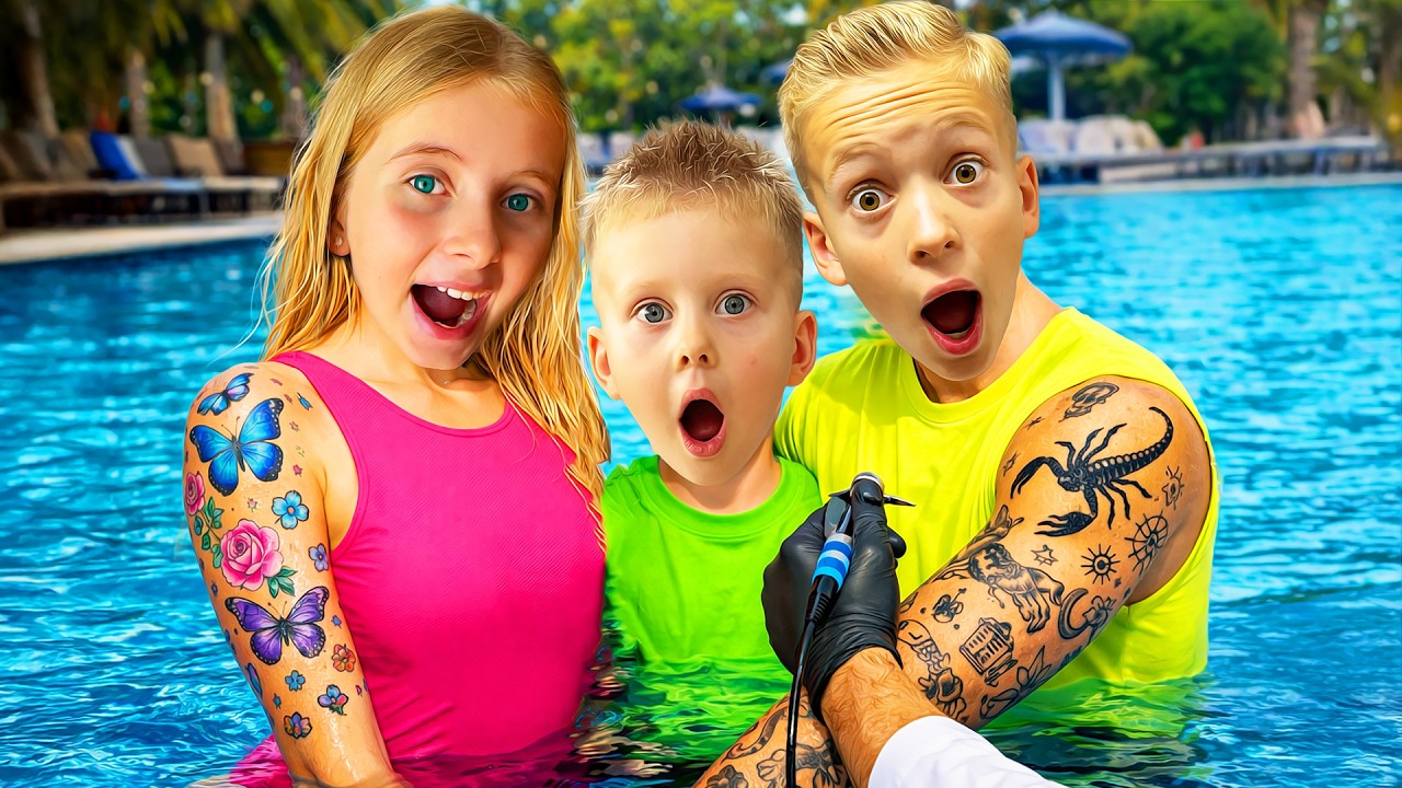 🦂 Mircea are TATUAJE 😱 24 ORE ⏰ &icirc;n PISCINĂ 🏊 