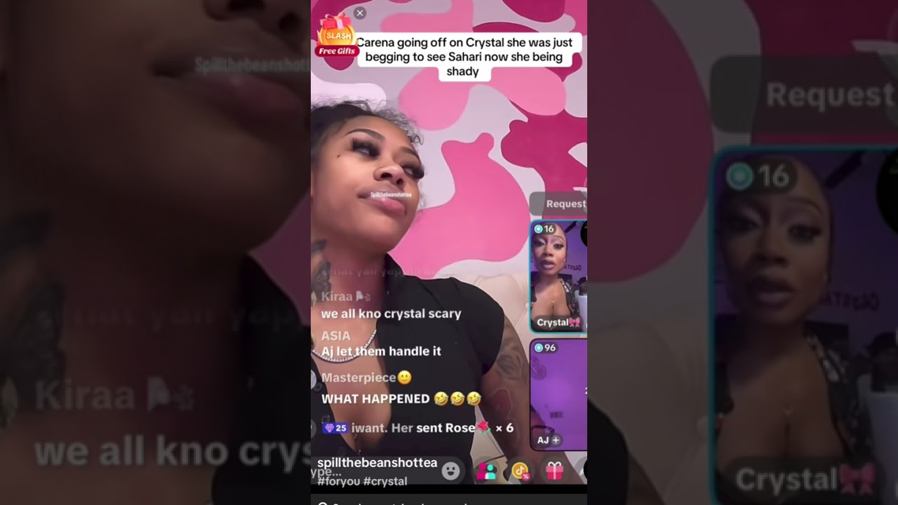 Carena and crystal arguing #Tiktokdrama