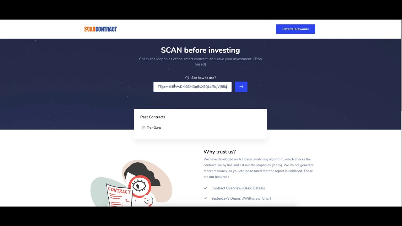 How to use Scan Contract to scan your Tron Smart Contract? - Update