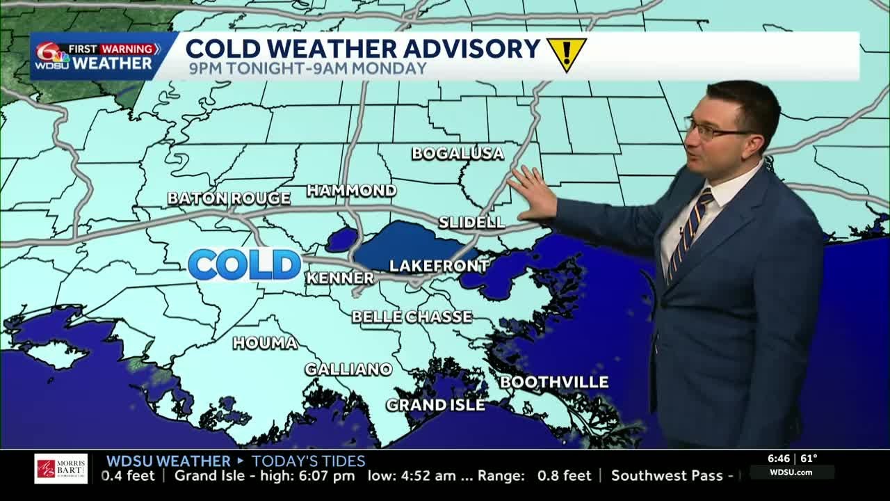 Strong cold front moving in now
