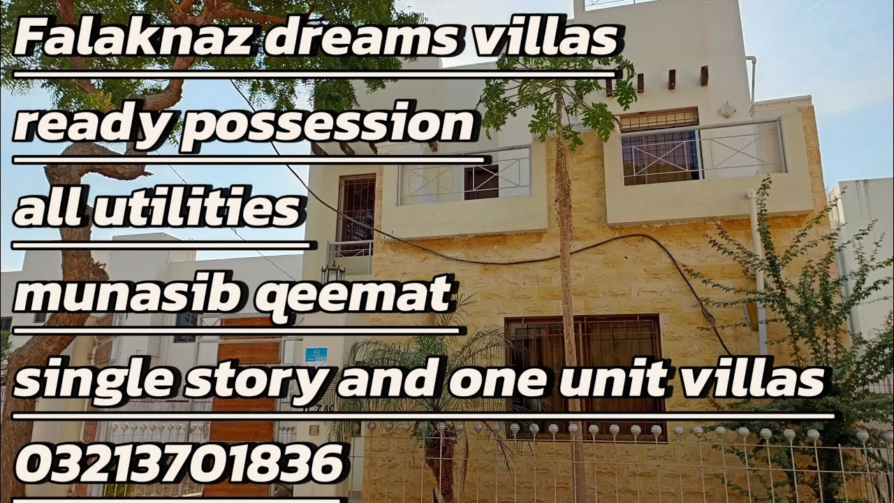 FALAKNAZ DREAMS VILLAS, READY POSSESSION ALL UTILITIES 03213701836 03131077794