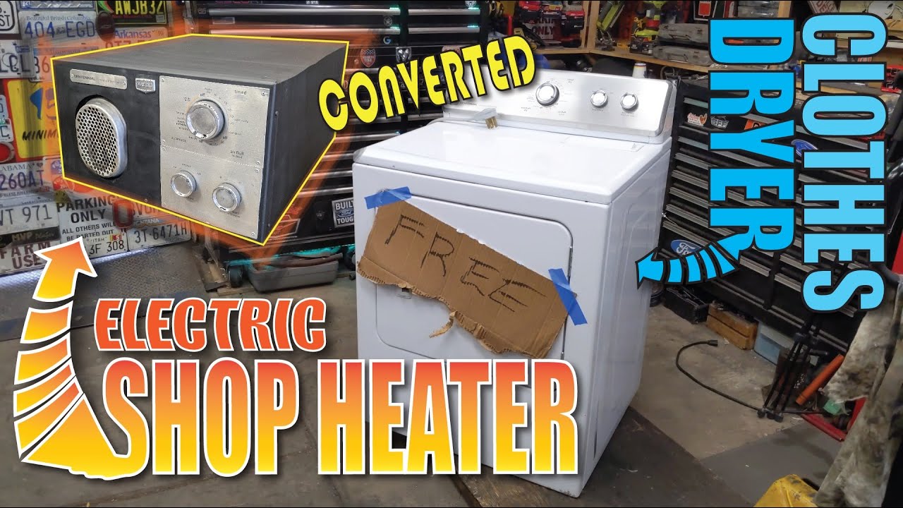 garage HEATER from old Clothes DRYER electric Solar Powered?