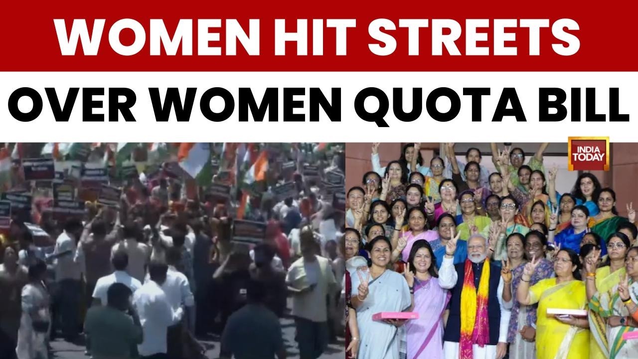 BJP Protests In Jaipur Over Women's Reservation Bill As Workers Accuse Congress Of Stalling Quota