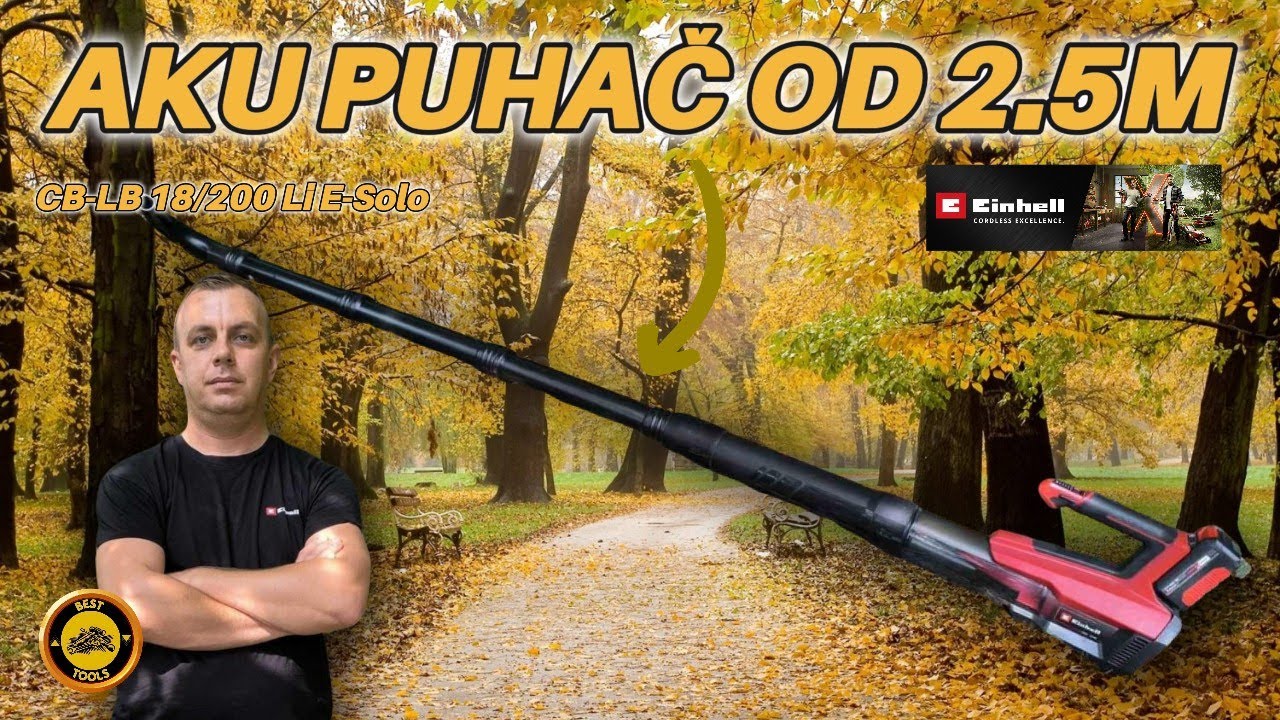 EINHELL AKU PUHAČ CB-LB 18/200 Li E-Solo RECENZIJA TEST