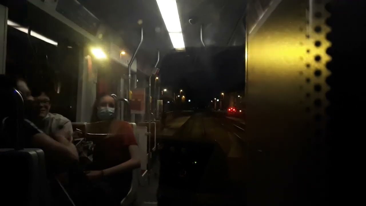 [HAVAG] Mitfahrt Linie 5 Bad Dürrenberg - Damaschkestraße bei Nacht mit sympathischen Leuten