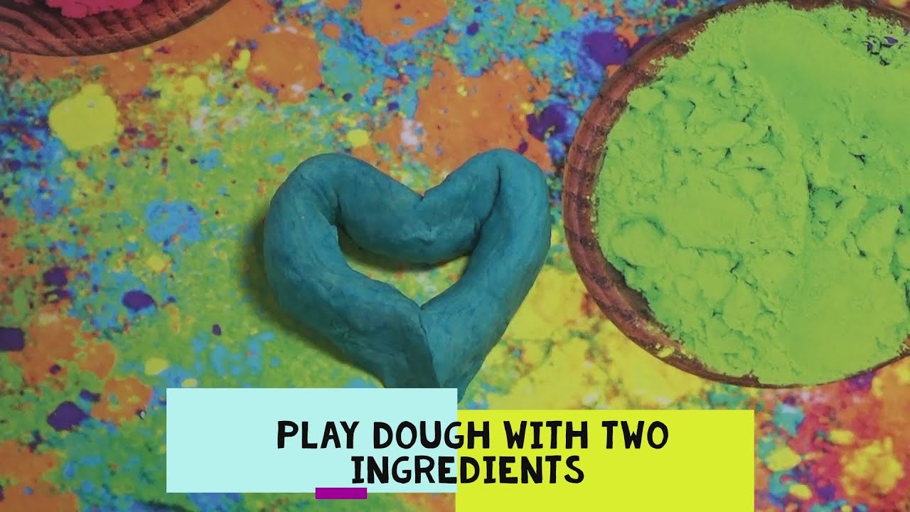 How to do play douh. Easy recipe made from two homemade ingredients. No cooking!