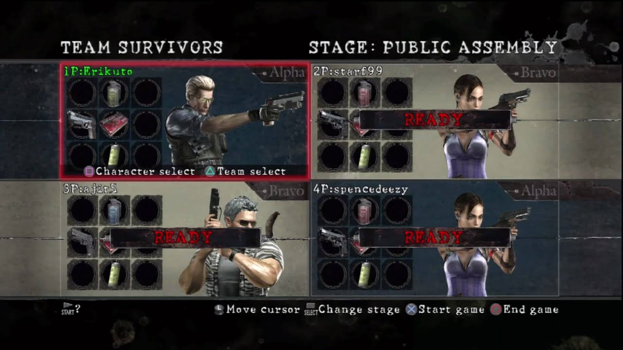 Resident Evil 5 HD Versus Team Survivors Public Assembly Online P1