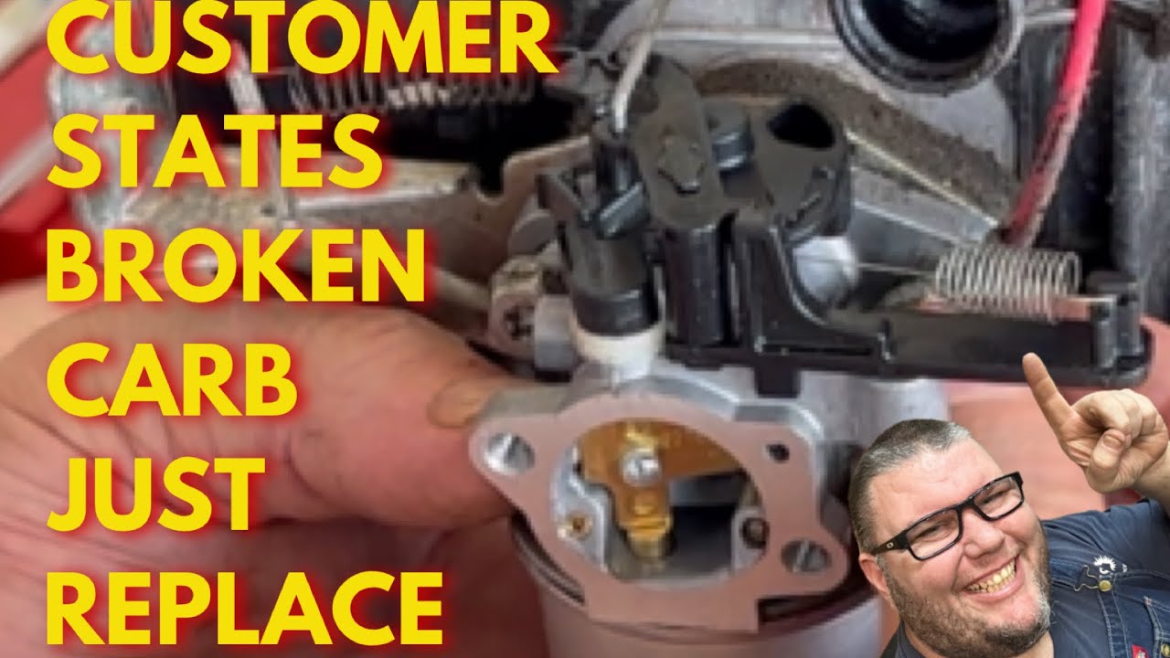BROKEN CARBURETOR ON A BRIGGS AND STRATTON POWERED PRESSURE WASHER