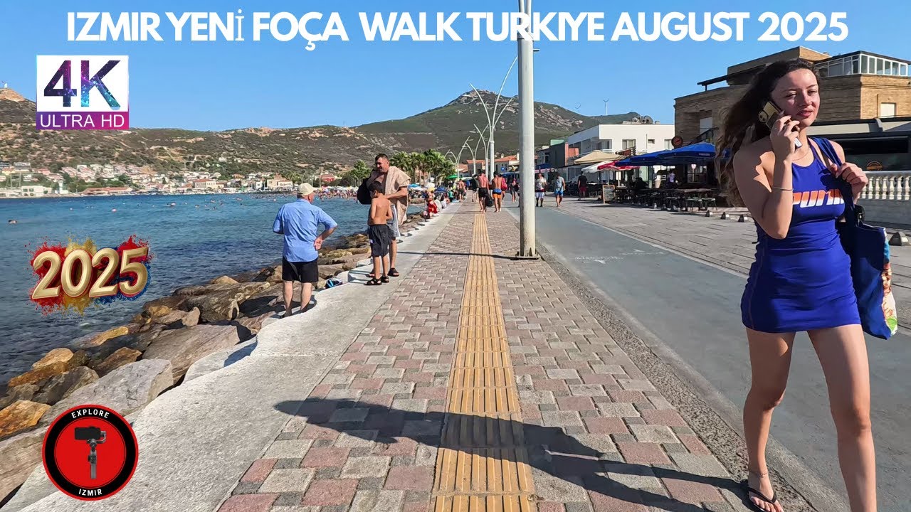 IZMIR YENI FOÇA 2025 Walking Tour | 4k UHD 60fps | İZMİR TÜRKİYE