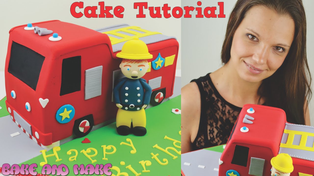 Fireman Sam Fire Truck Cake Tutorial. How to. Bake and Make with Angela Capeski