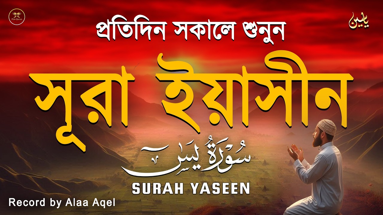 সূরা ইয়াসিন প্রতিদিন সকালে শুনুন l সকালের শ্রেষ্ঠ আমল l Surah Yaseen l سوره يس Record by Alaa Aqel