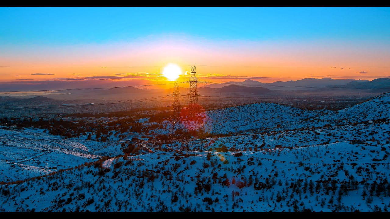 Snowy Dusk in Penteli | 4K