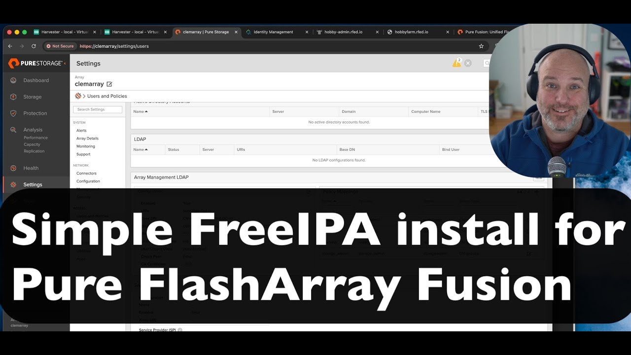 Simple FreeIPA - LDAP - установка для Pure FlashArray Fusion
