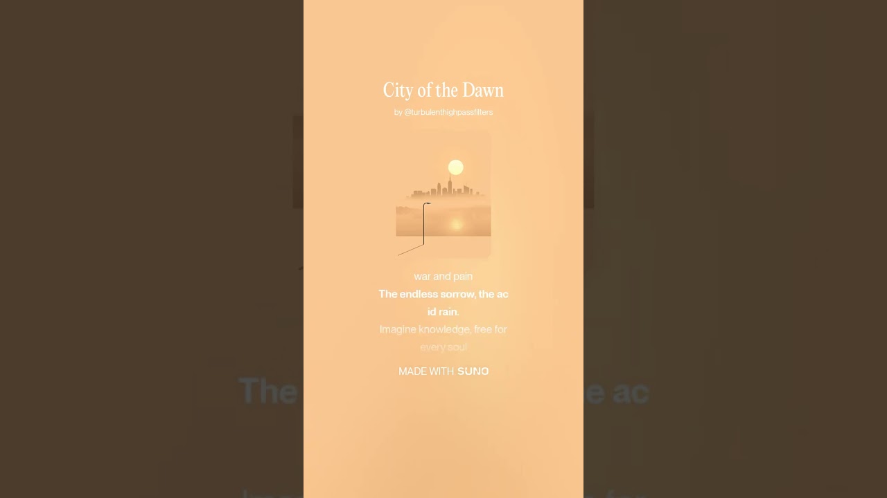 City of the Dawn 2 #AI​ #Song​ by #Suno​ #lyrics​ by #Deepseek #music​ #newmusic​