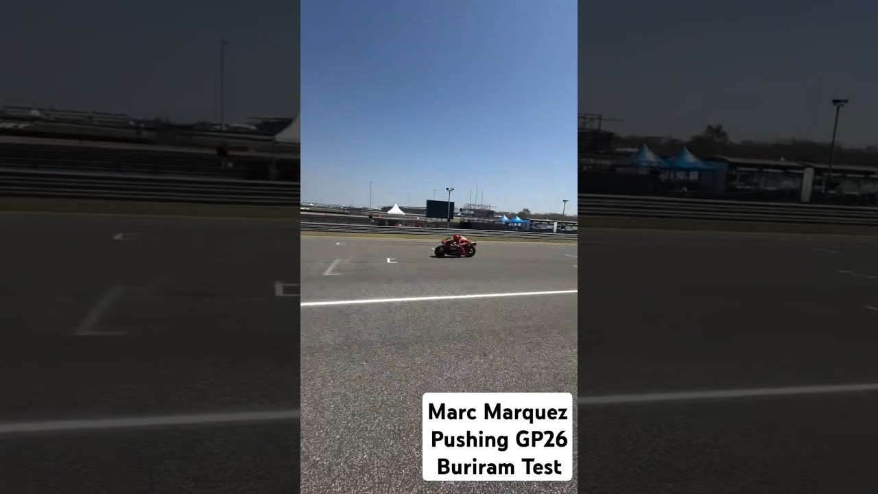 Marc Marquez Pushing Ducati GP26 at Motogp Buriram Test 2026