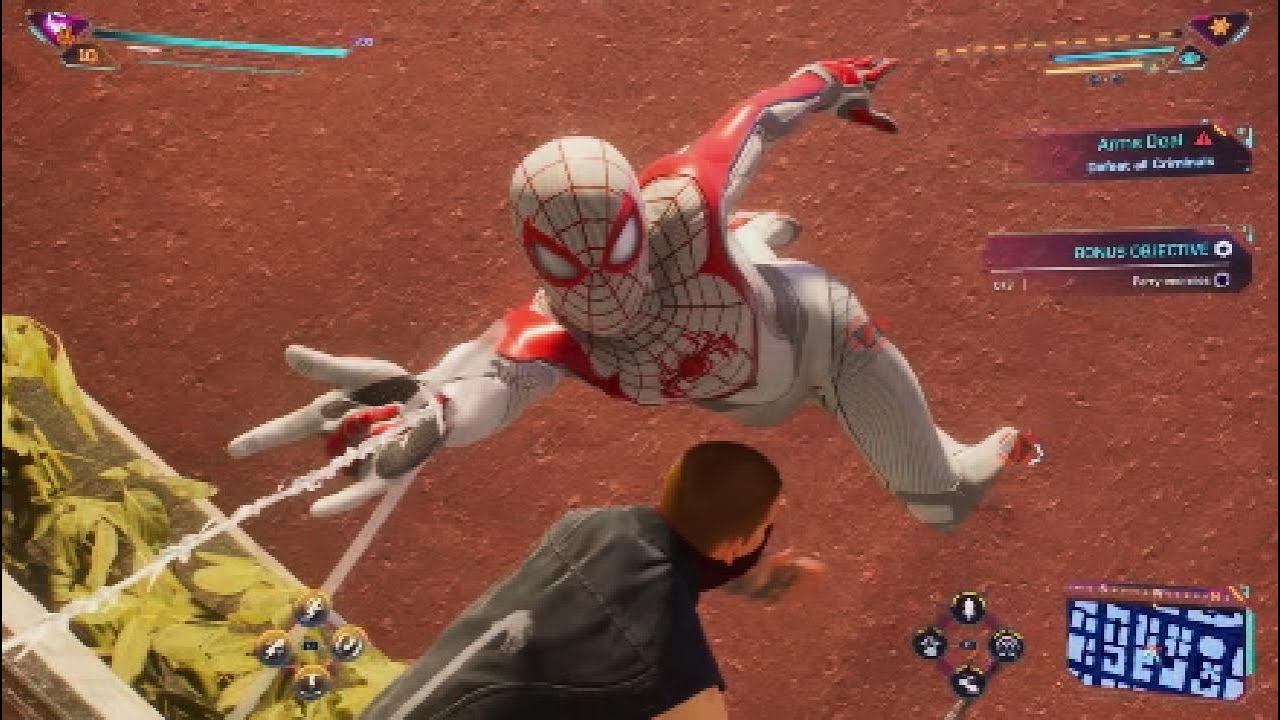 Tjstylesplays Spiderman 2 wearing miles white and red suit. 🔥 