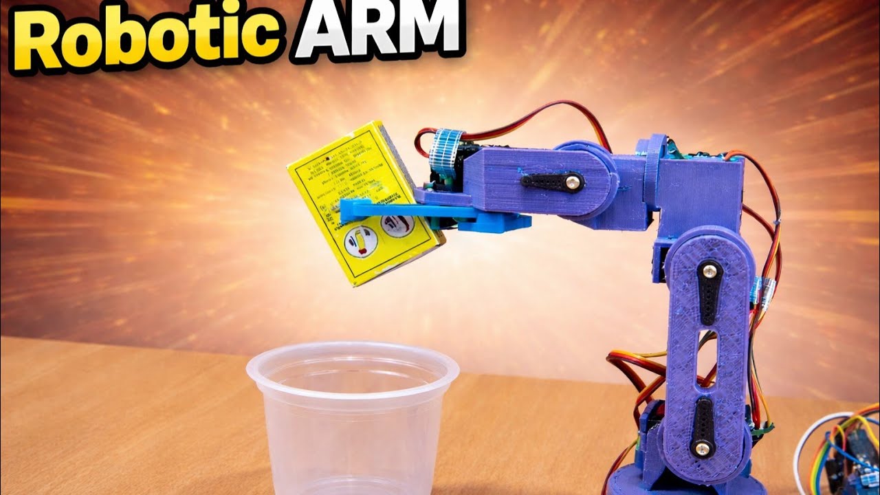 5 axis servo arm with claw || full video || @Praveen_D_N 