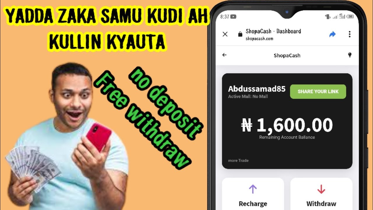 YADDA ZAKA SAMU KUDI N1600 AH KULLUM KYAUTA #nodeposit