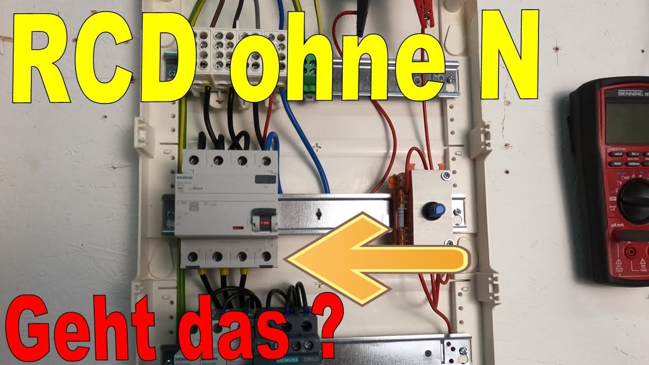 RCD Fehlerstromschutzschalter ohne Neutralleiter