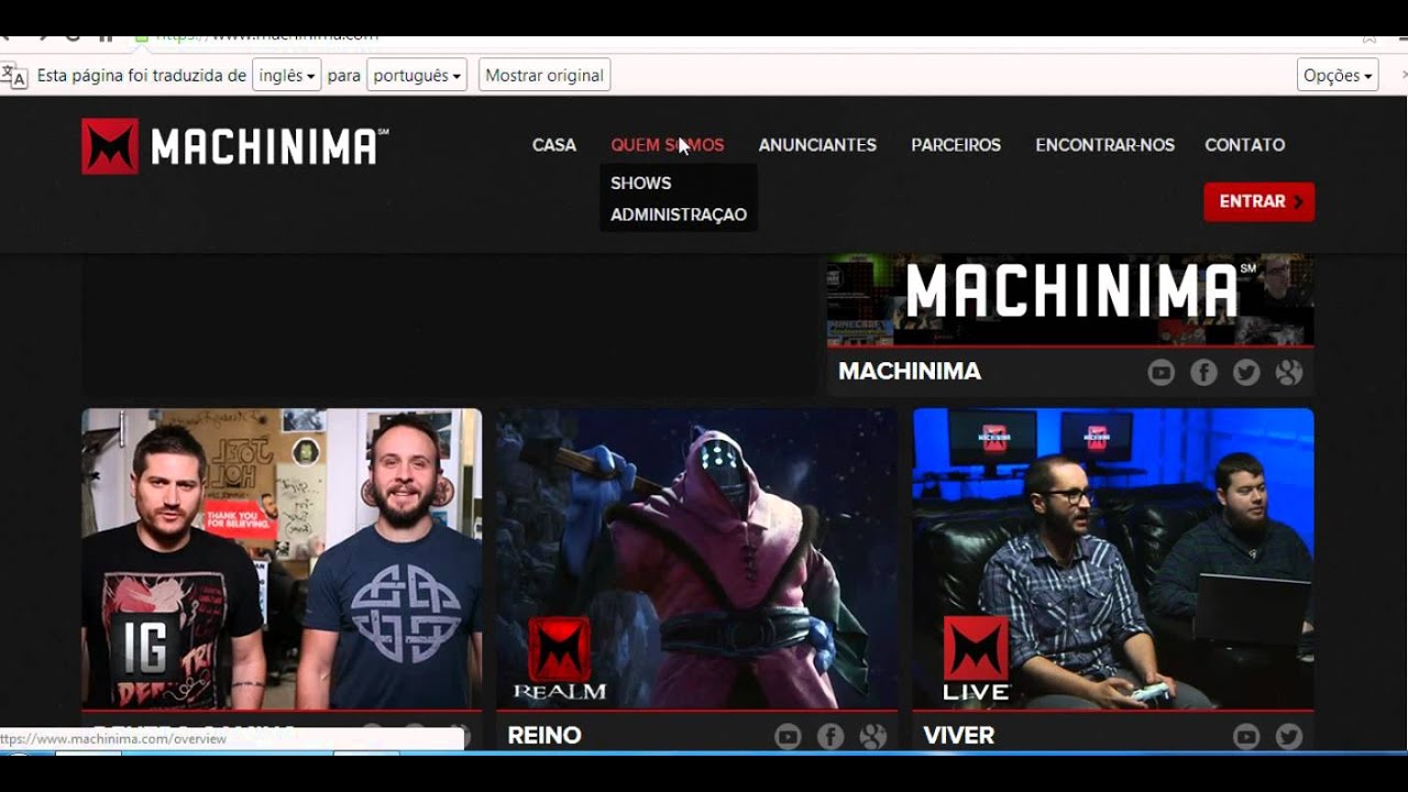 Seja um membro Machinima tamb&eacute;m