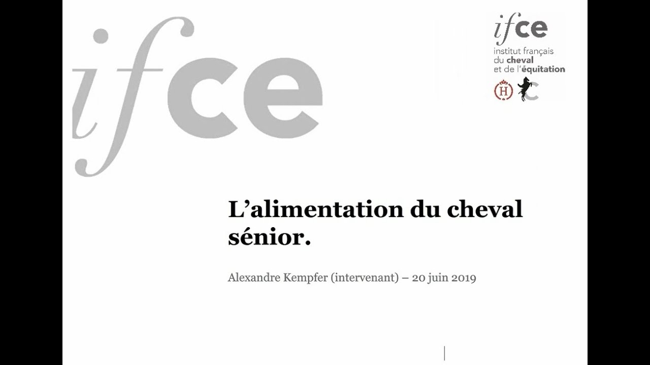 Alimentation du cheval senior - Alexandre Kempfer