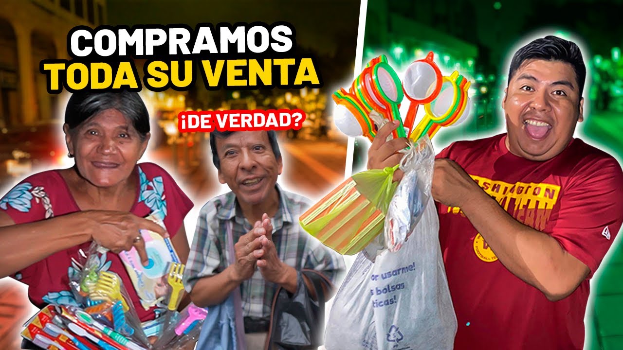 🥺COMPRANDO TODO a los VENDEDORES del CENTRO *no lo podían creer*