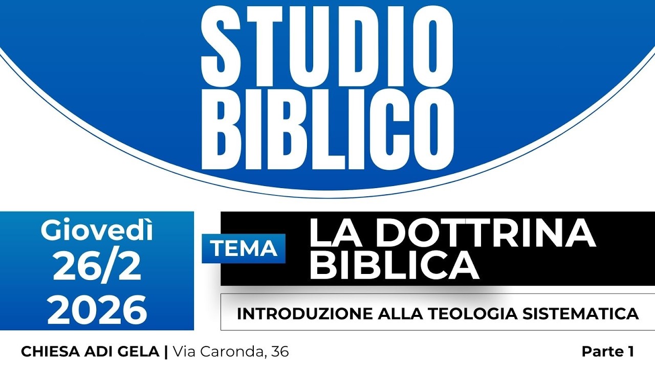 ''La dottrina biblica'' II Parte 1