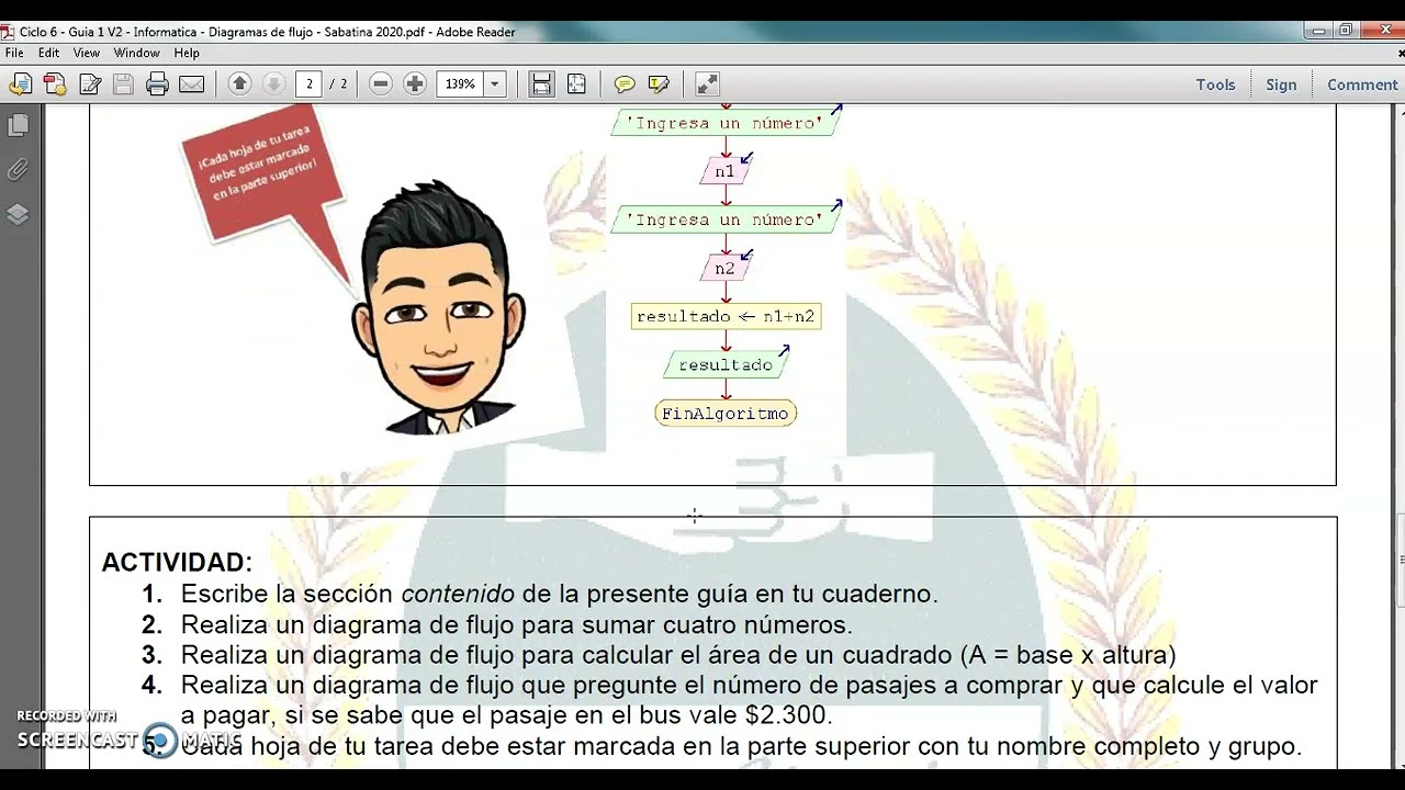 Guia 1 - Diagrama de flujo PSeInt - Asignación, variable, operaciones