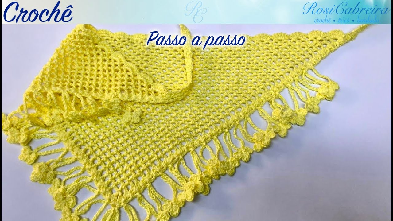 Lencinho/bandana de crochê iniciante