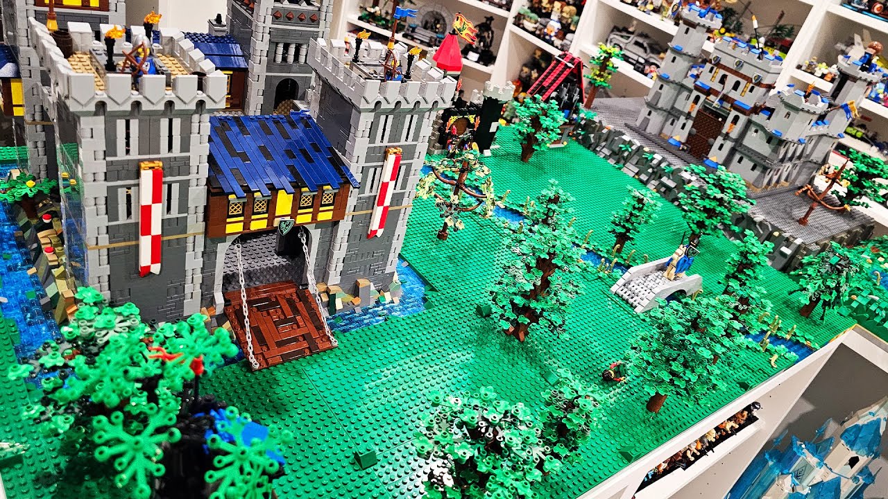 Huge LEGO Castle MILS Plate! Trees, & Sets Placed! Medieval Update