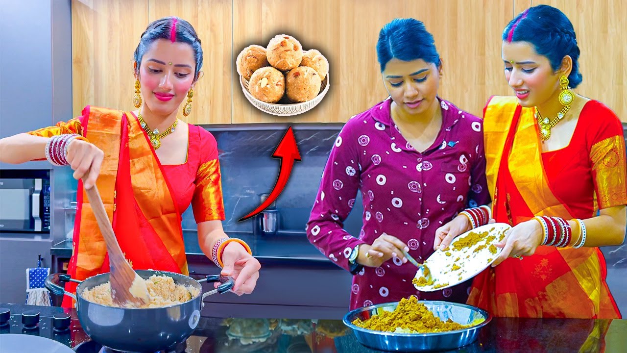 Nanad Bhabhi Ne Saas Ke Order Par Banaye Gond Ke Laddu 😱