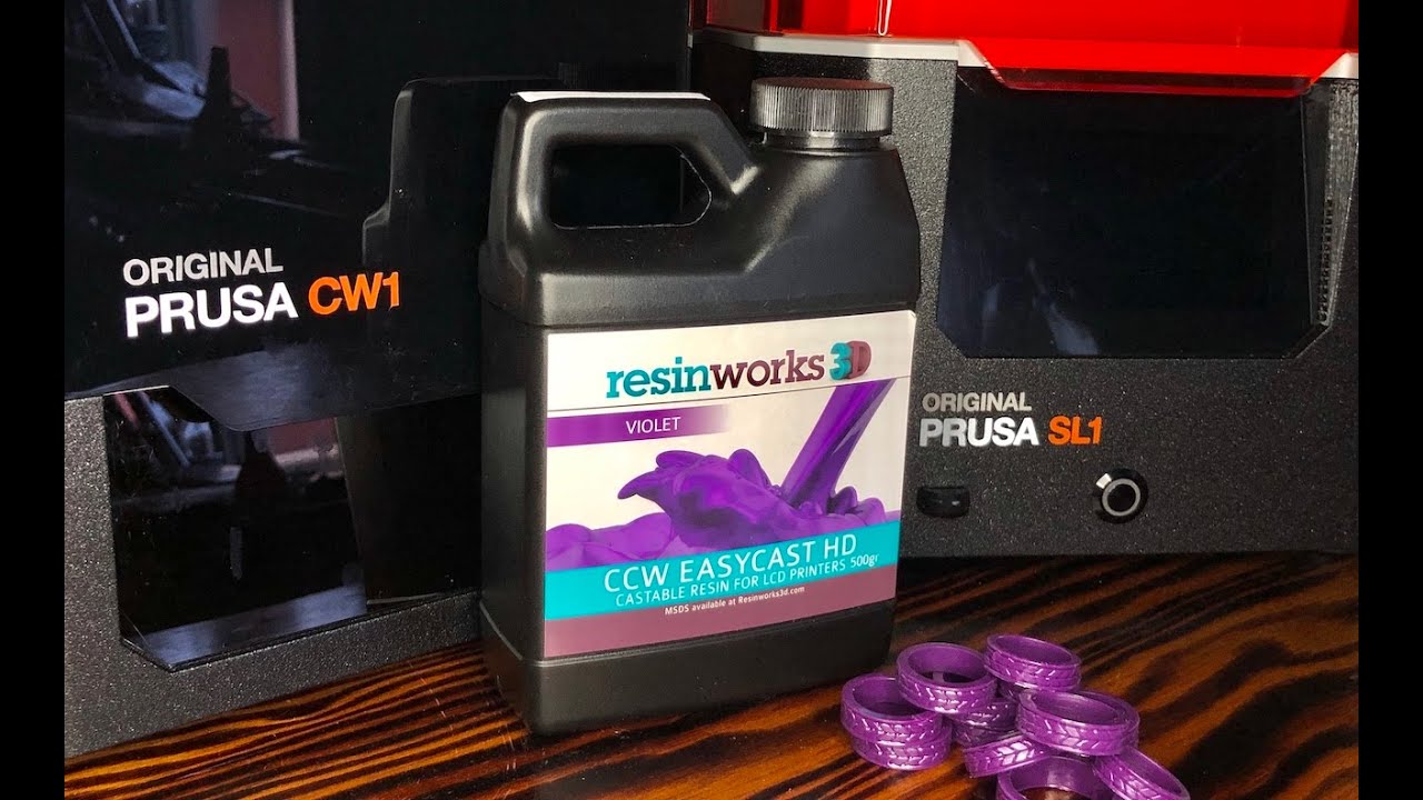 Обзор фиолетовой смолы EasyCast от ResinWorks3D для 3D-принтера Prusa SL1.