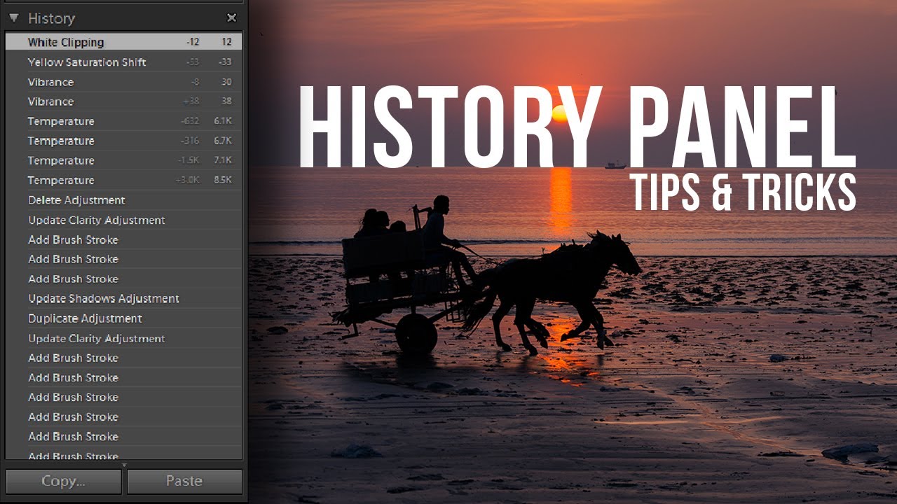 Lightroom History Panel: Making the Most of It