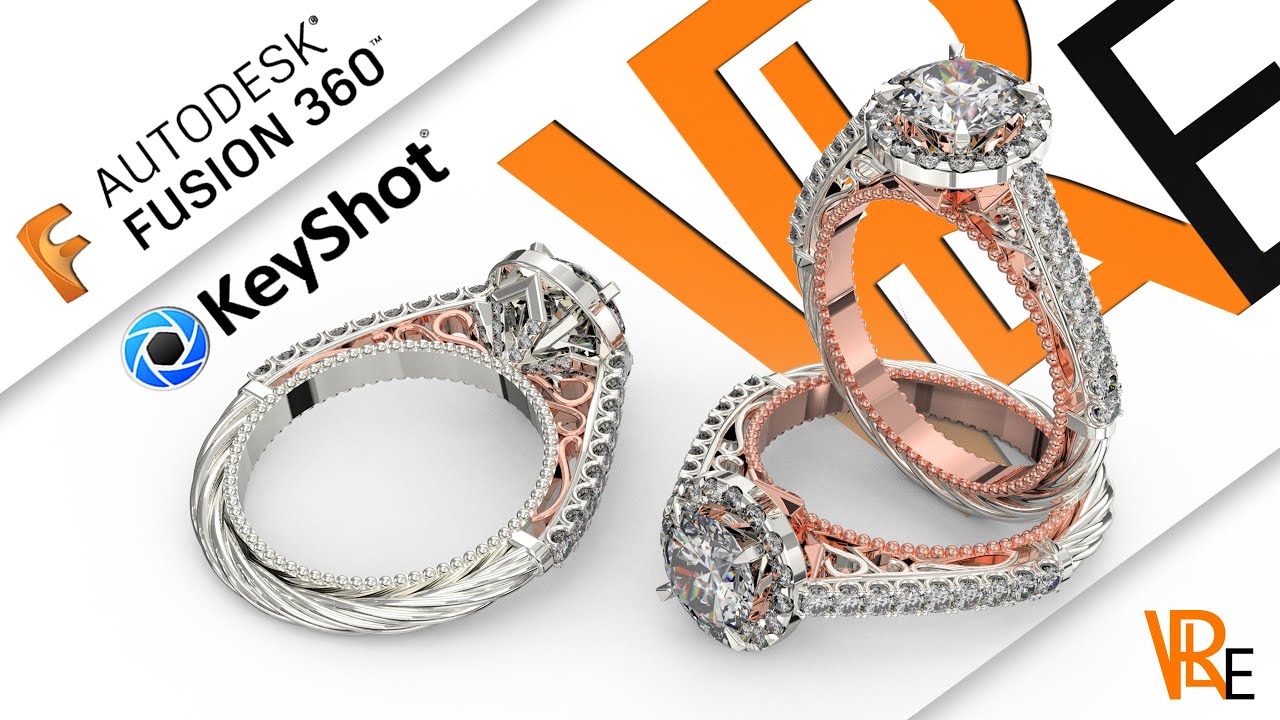 Eternal Sparkle Ring // Fusion 360+Keyshot