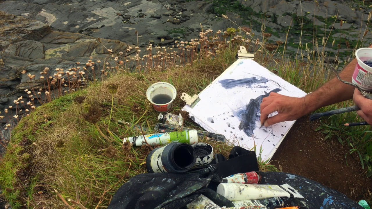 LEWIS NOBLE Painting at Port Isaac, Cornwall 2018