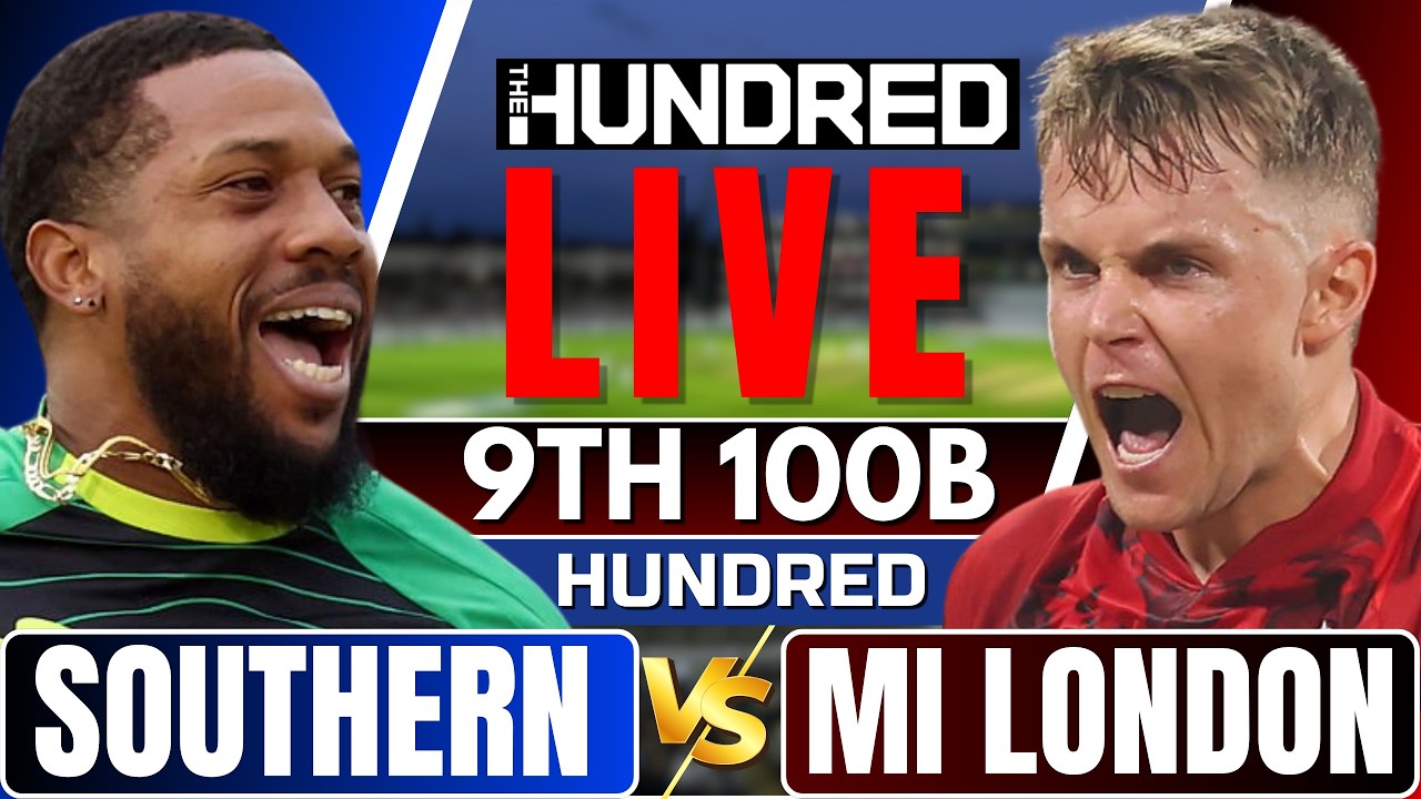 The Hundred Live: MI London vs Southern Brave | 100 ball live match today | Hundred live match today