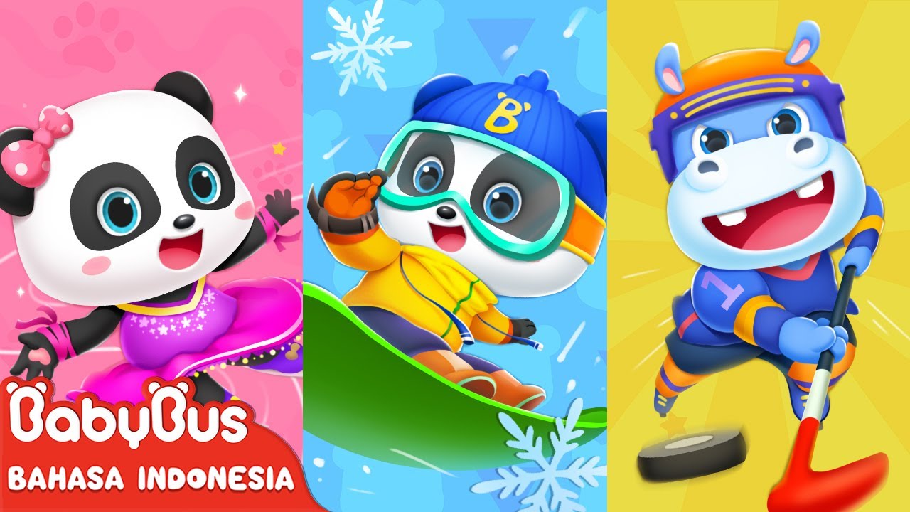 Selamat Datang Ke Winter Games | Olimpiade Musim Dingin | Olahraga Bersama| BabyBus Bahasa Indonesia