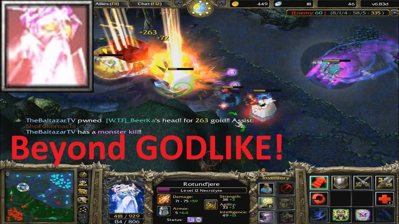 DotA 6.83d - Necrolyte Beyond GODLIKE !