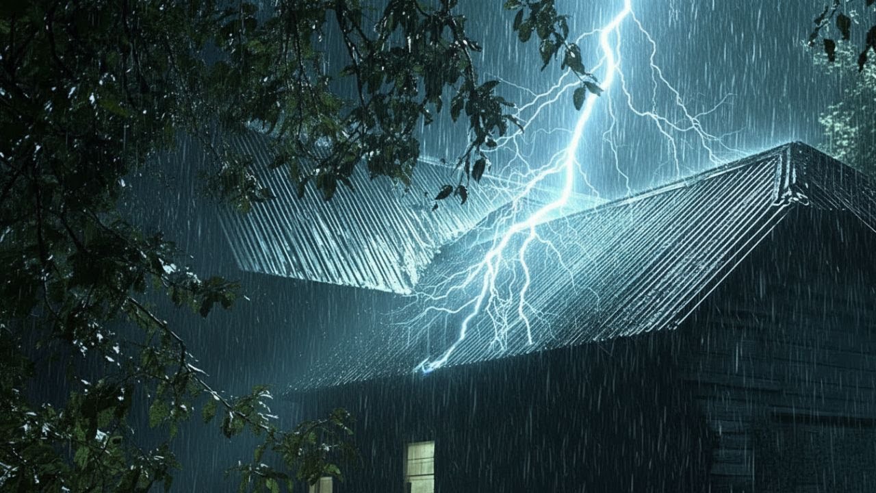 Another Night Awake, Find Peace in the Rain  Heavy Rain on Tin Roof for Deep Sleep 🏠