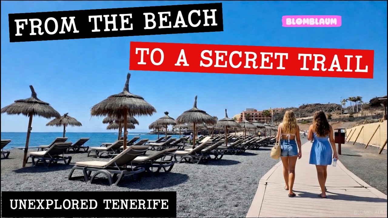 Tenerife 🌴  Playa La Enramada to La Caleta Walk 🌊 Hidden Beaches, Paragliders & Coastal Path 4K Tour