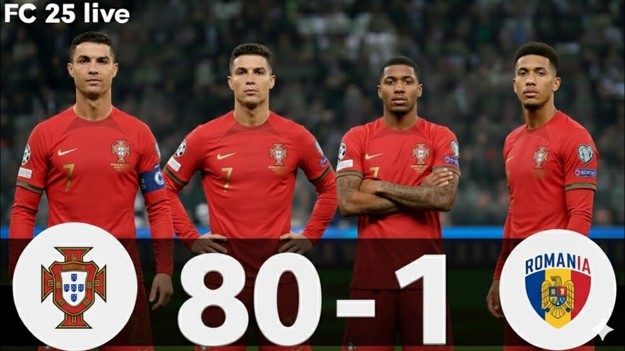 FC 25 - Portugal vs Romania 80–1 😱 | EA FC 25 Live Match | Most Insane Score Ever!