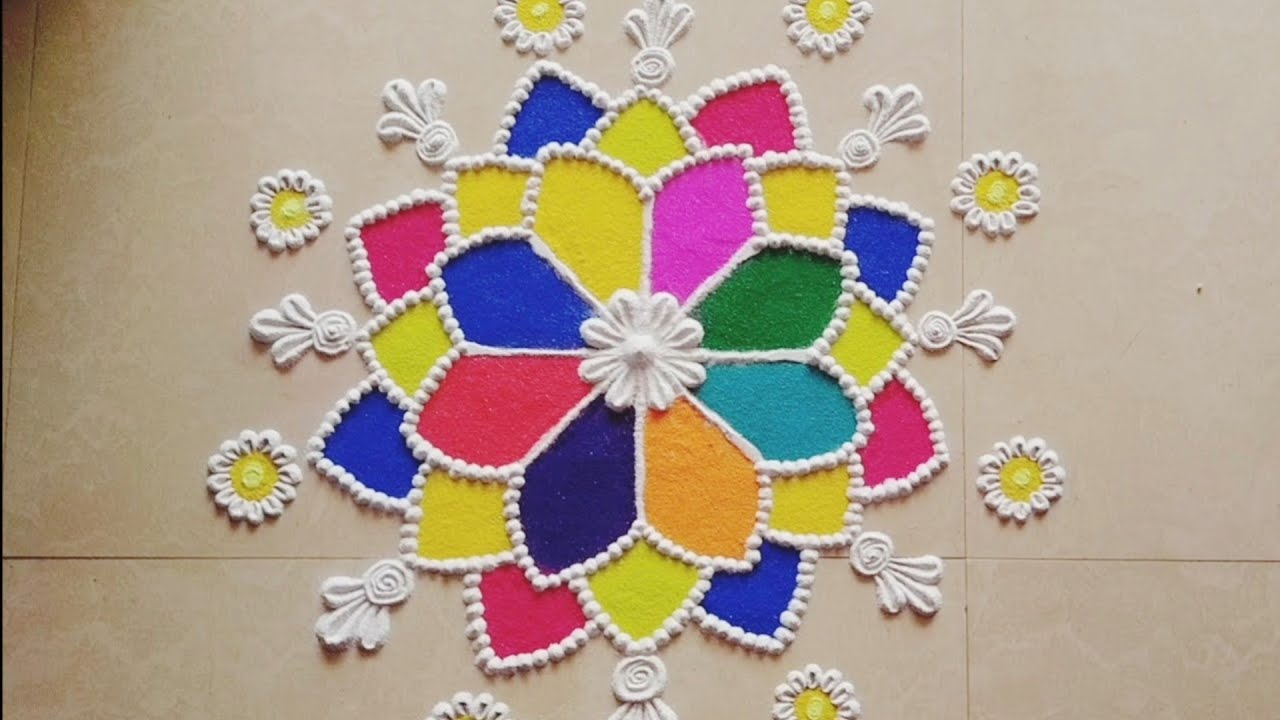 Colorful rangoli for diwali