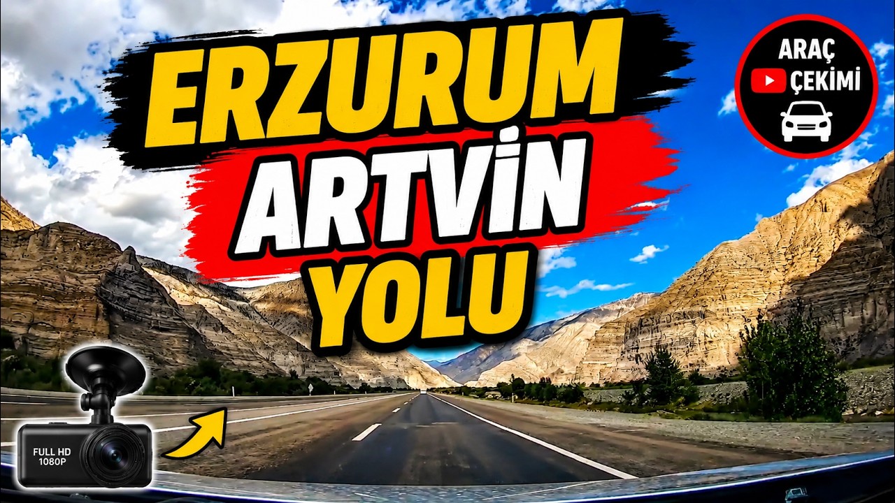 ERZURUM ARTVİN YOLU TORTUM GÖLÜ KIYISI YOL MANZARALARI
