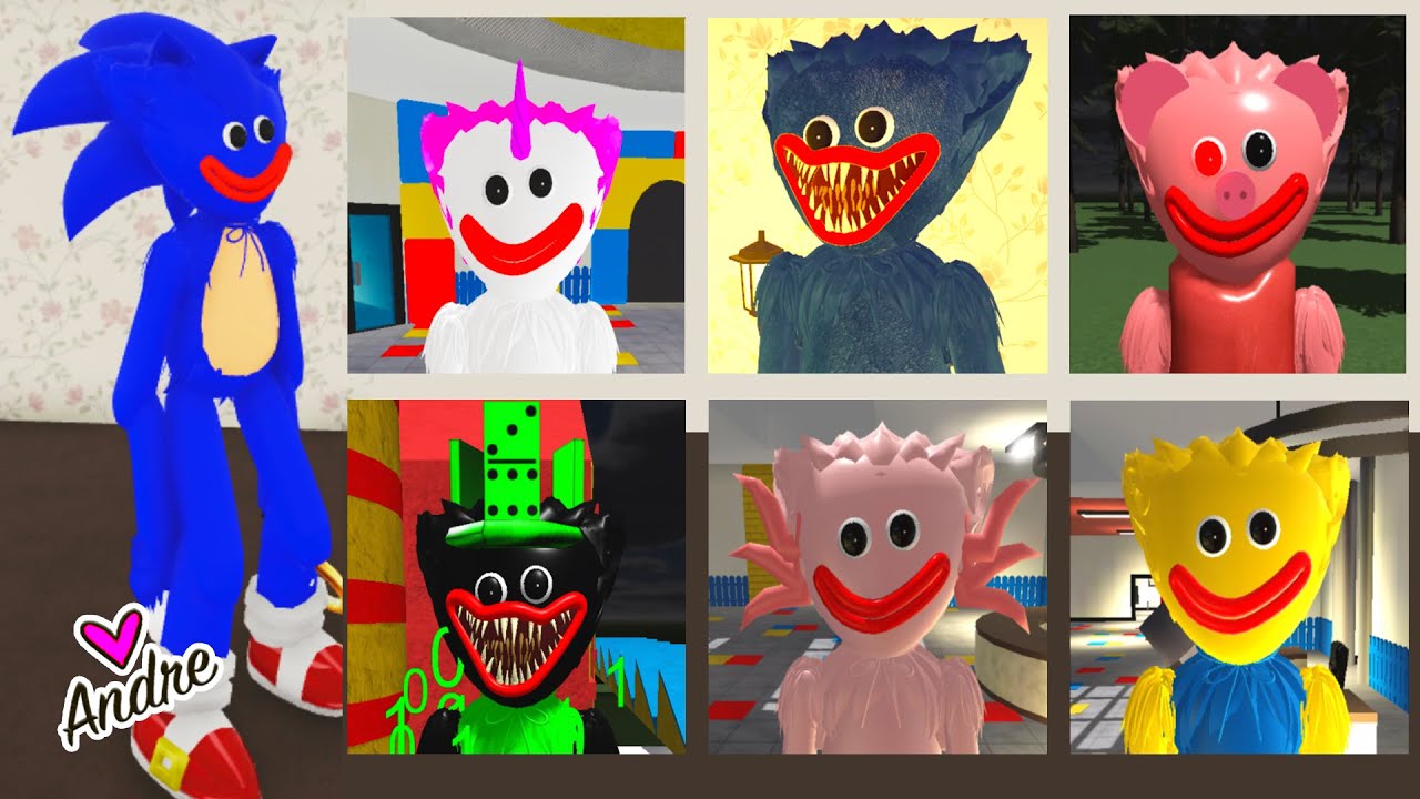 Encuentro a HUGGY WUGGY SONIC y a HUGGY WUGGY HACKER en POPPY PLAYTIME MORPHS | Andre se hace gamer