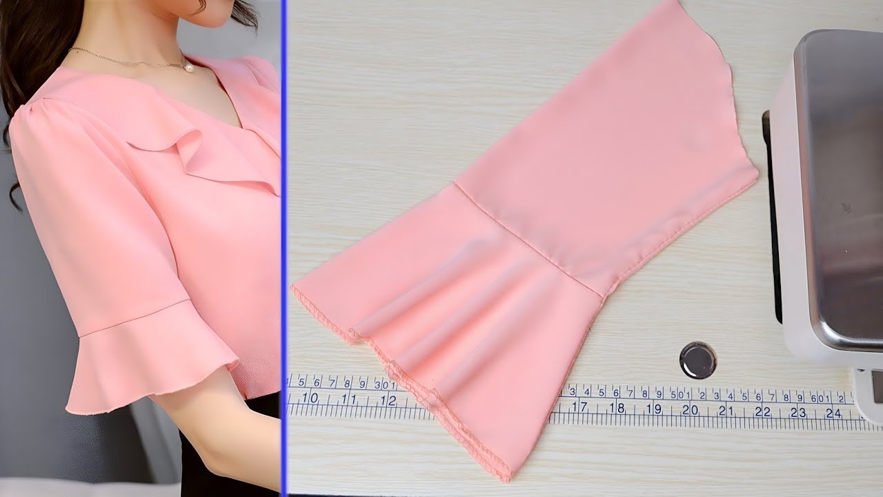 Very easy way for bell sleeve designs: Cutting and stitching women's clothes 🔔 | Sewing tricks.
