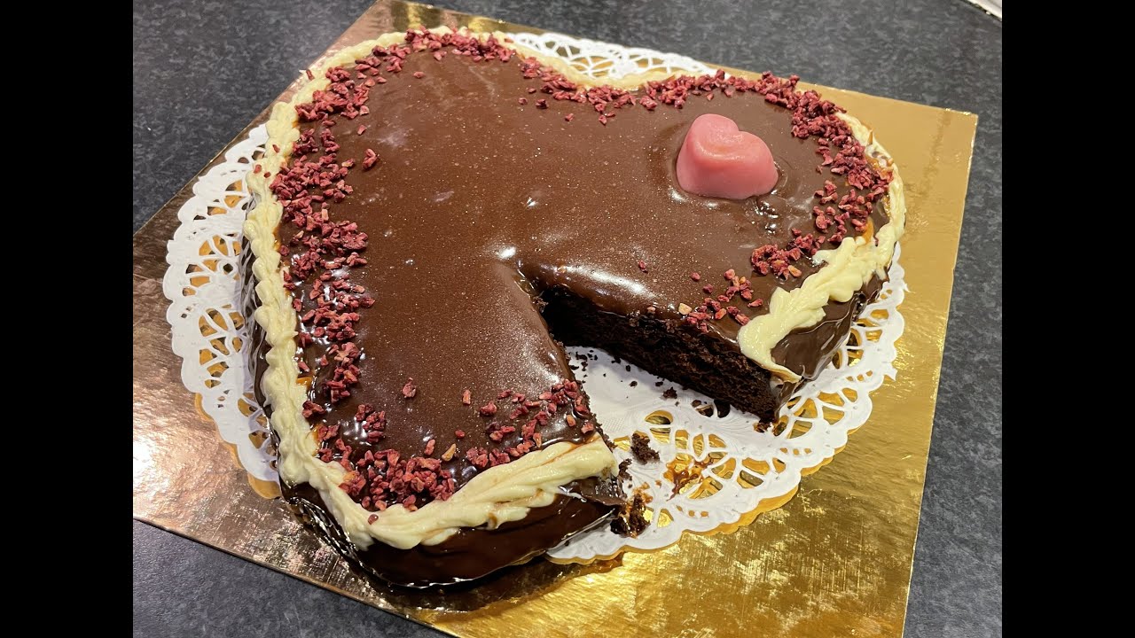 Chokladhjärta med glasyr / På Mitt Sätt
